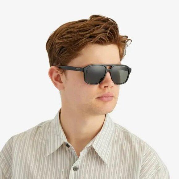 Gucci Men Sunglasses Black Pilot GG1856S 001 NEW AUTHENTIC - Picture 10 of 11